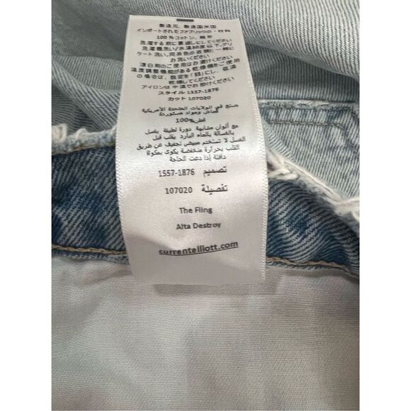 Current/Elliot Women's The Fling Alta Destroy 100% Cotton Ripped Jeans Size 32 - Picture 7 of 10